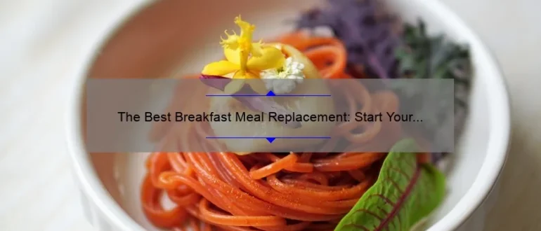 The Best Breakfast Meal Replacement: Start Your Day Right