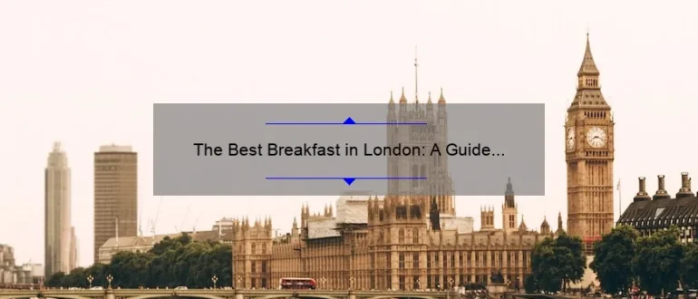 The Best Breakfast in London: A Guide to Starting Your Day Right