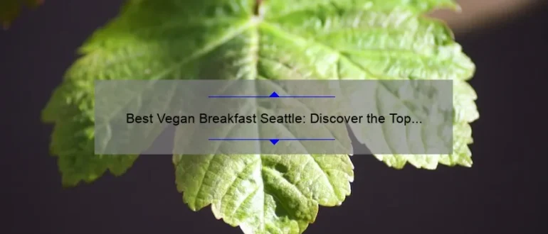Best Vegan Breakfast Seattle: Discover the Top Plant-Based Morning Meals