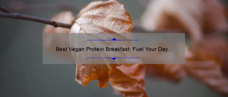 Best Vegan Protein Breakfast: Fuel Your Day with Plant-Based Power