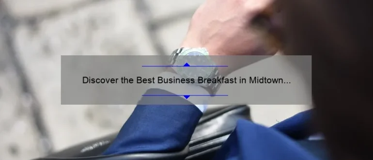 Discover the Best Business Breakfast in Midtown NYC: A Guide to Starting Your Day Right