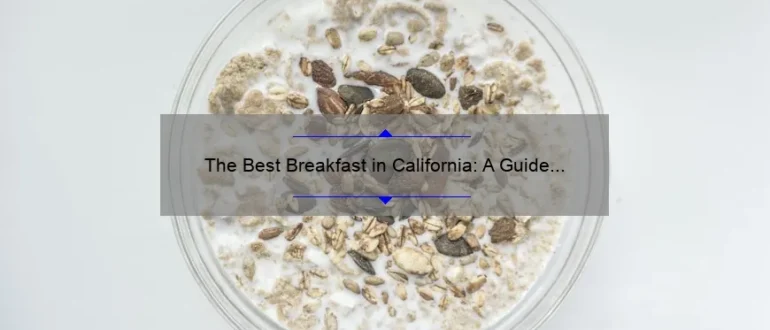 The Best Breakfast in California: A Guide to Starting Your Day Right